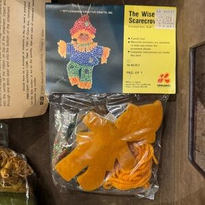 NEW 1977 LEEWARDS the wise scarecrow DIY ornament vintage